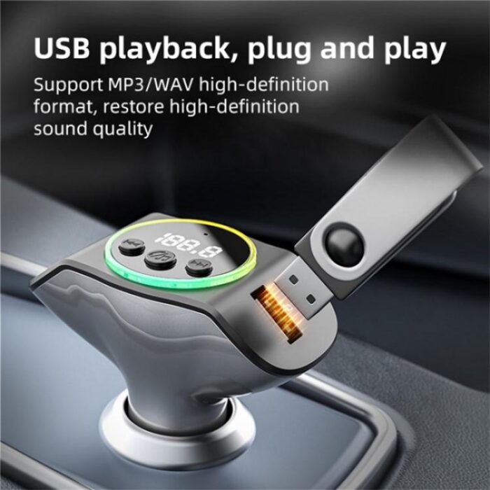C8 Bluetooth 5.3 Car Receiver with AUX & Dual USB Charger - Image 6