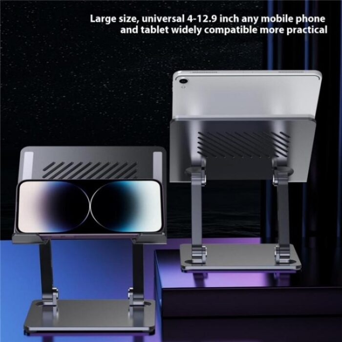 J26S Adjustable Foldable Metal Tablet Stand for Phones and Tablets - Image 9
