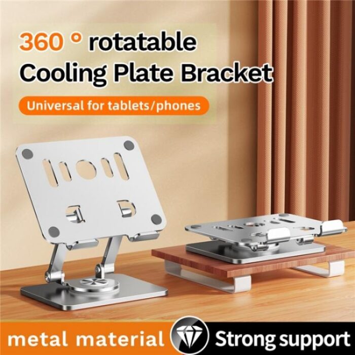 J58 Dual-Rod Foldable Rotating Tablet Stand, Height Adjustable 35 to 200 mm - Image 2