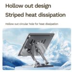 J58 Dual-Rod Foldable Rotating Tablet Stand, Height Adjustable 35 to 200 mm - Image 6