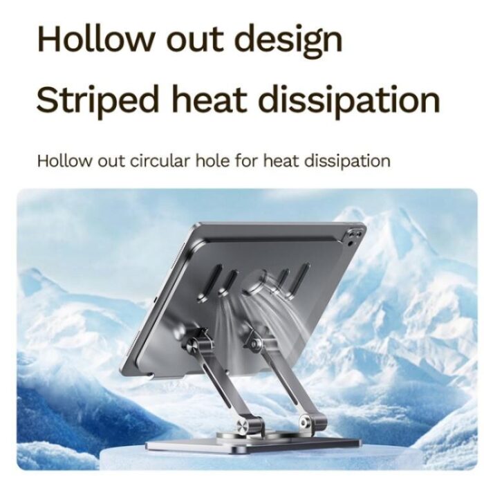 J58 Dual-Rod Foldable Rotating Tablet Stand, Height Adjustable 35 to 200 mm - Image 6