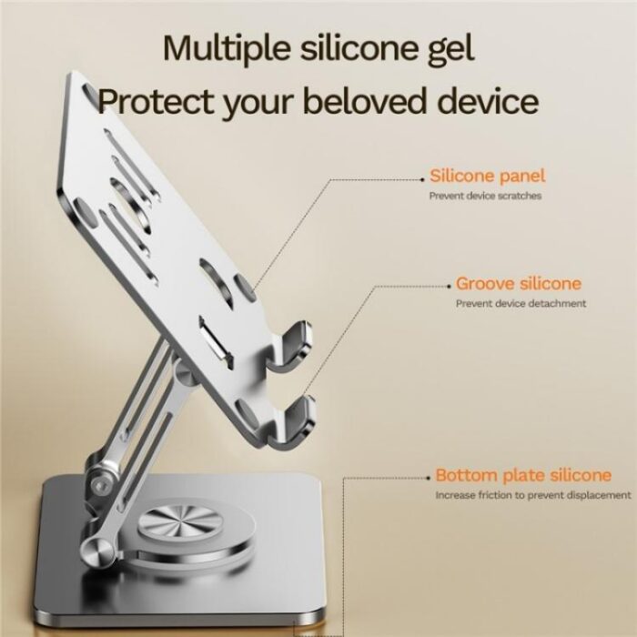 J58 Dual-Rod Foldable Rotating Tablet Stand, Height Adjustable 35 to 200 mm - Image 7
