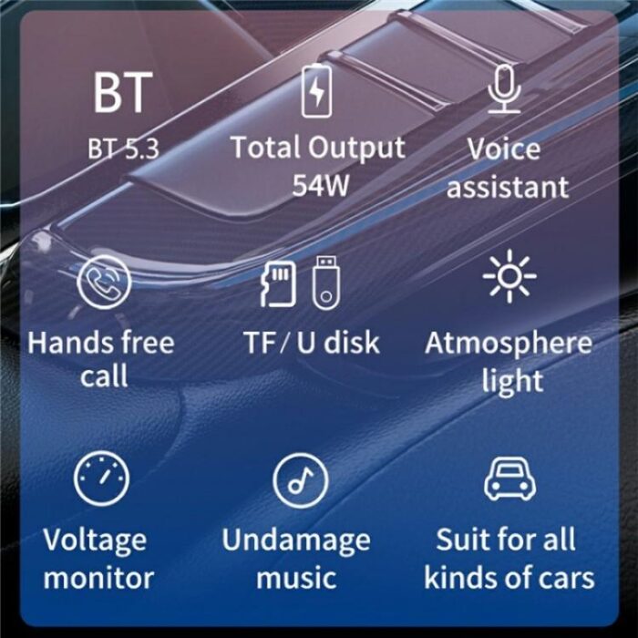 BC80 Bluetooth Car Charger MP3 Player with Voltage Display - Image 4