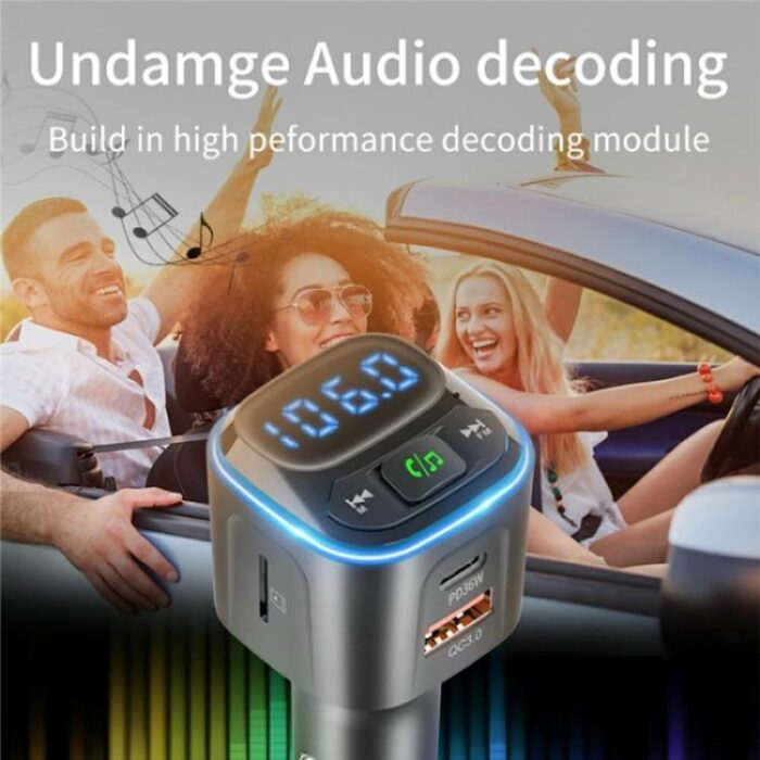 BC80 Bluetooth Car Charger MP3 Player with Voltage Display - Image 8