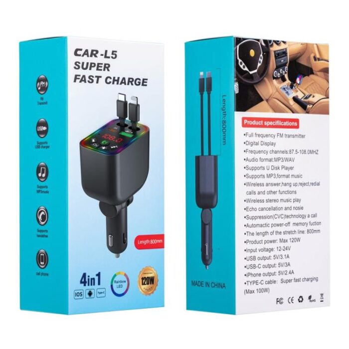 L5 Bluetooth 5.3 FM Transmitter with Fast Car Charger - Image 13