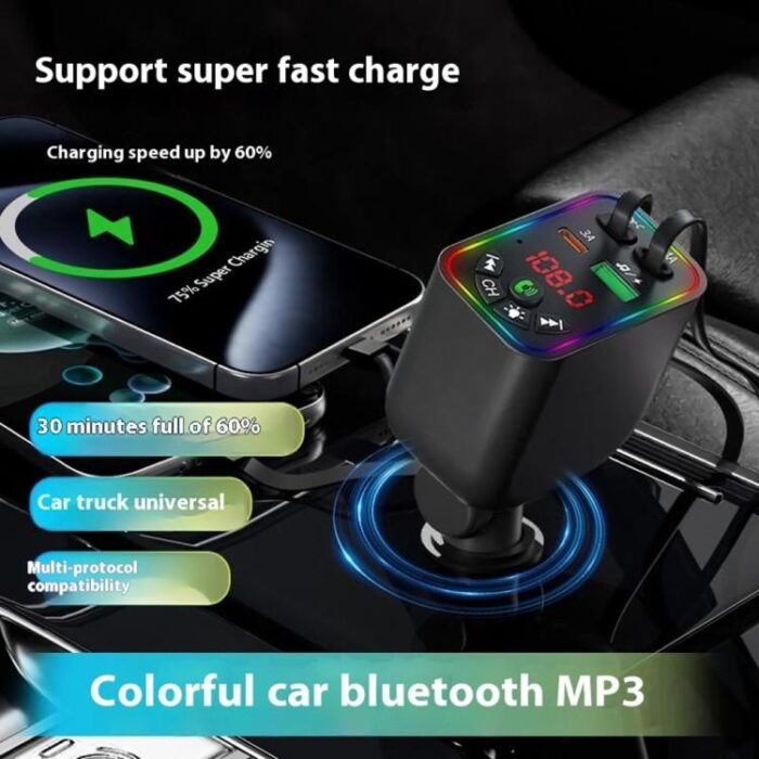 L5 Bluetooth 5.3 FM Transmitter with Fast Car Charger - Image 4