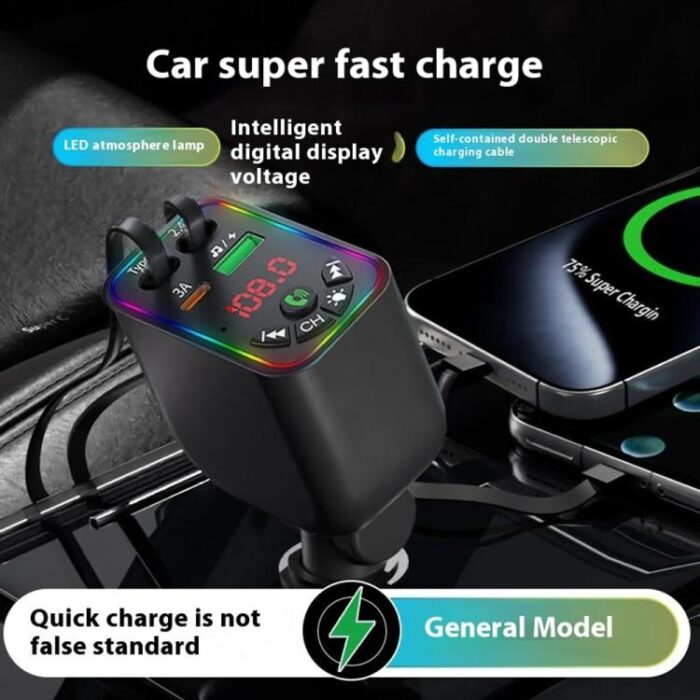 L5 Bluetooth 5.3 FM Transmitter with Fast Car Charger - Image 6