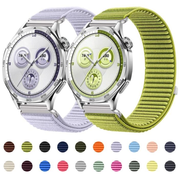 Woven Nylon Hook & Loop Watch Strap, 22mm - Image 2