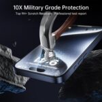 Kalebol Full-Coverage HD Tempered Glass for iPhone, 9H+, Anti-Fingerprint - Image 3