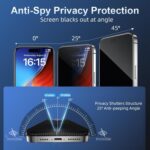 Kalebol Full-Coverage Privacy Tempered Glass for iPhone, 28-Degree - Image 4