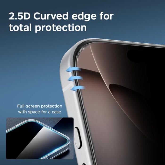 Kalebol Full-Coverage Privacy Tempered Glass for iPhone, 28-Degree - Image 7