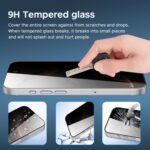 Kalebol Full-Coverage Privacy Tempered Glass for iPhone, 28-Degree - Image 8