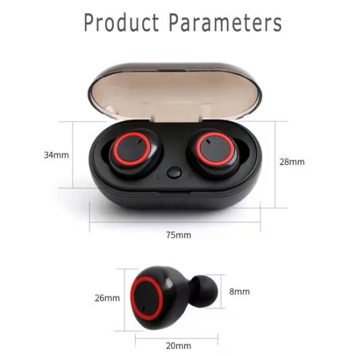 Y50 Sports Wireless Earbuds, Touch Control, 10 mm Drivers - Image 3