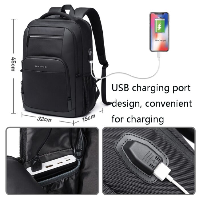 BANGE BG-1921 College Student Schoolbag Waterproof Busine... - Image 7