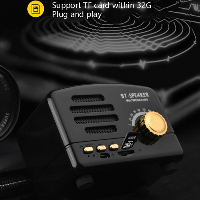 BT01 Retro Mini Bluetooth Speaker and Radio, 5W, TF Card - Image 5