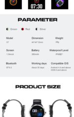 X7 Men's Sports Smartwatch, IP68, Heart Rate, Sleep and Step Tracking - Image 21