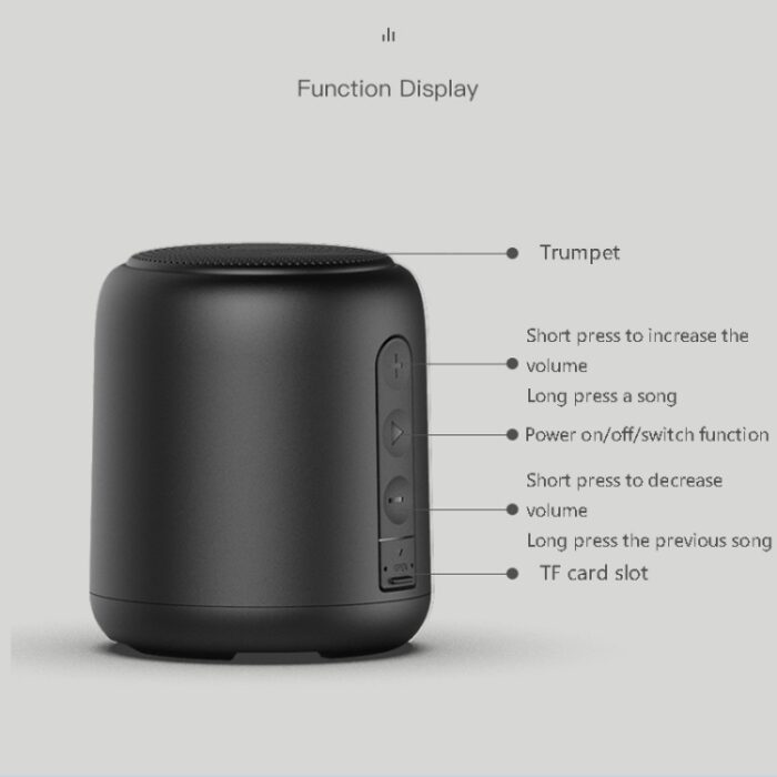 F9 Mini Bluetooth Speaker, 5W, TWS Pairing, TF Card - Image 7