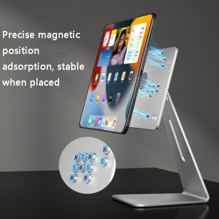AP-7SL Magnetic Aluminium Tablet Stand, 360-Degree Rotating - Image 2