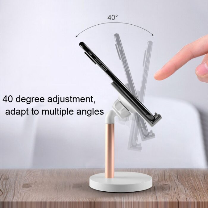 MT-100 Aluminium Column Phone and Tablet Stand, Weighted Round Base - Image 4