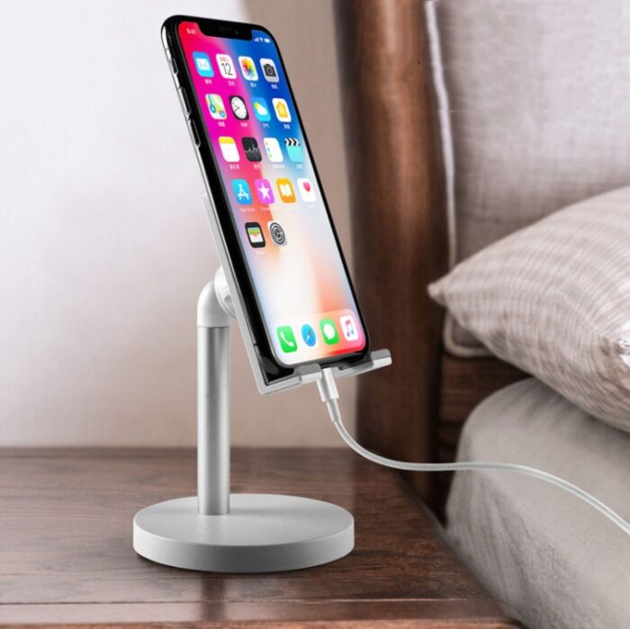MT-100 Aluminium Column Phone and Tablet Stand, Weighted Round Base - Image 6