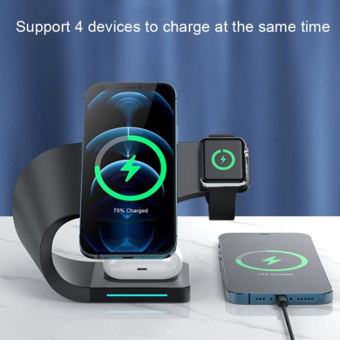 LFX-178 4-in-1 Wireless Charging Station for iPhone, Apple Watch & AirPods - Image 2