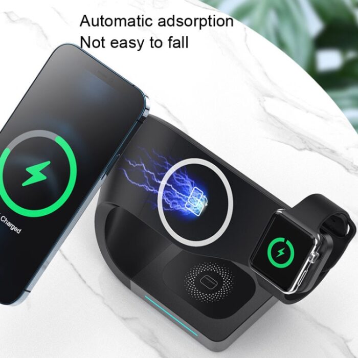 LFX-178 4-in-1 Wireless Charging Station for iPhone, Apple Watch & AirPods - Image 3