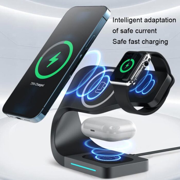 LFX-178 4-in-1 Wireless Charging Station for iPhone, Apple Watch & AirPods - Image 4