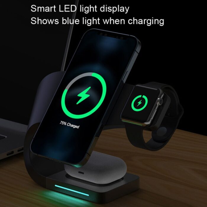 LFX-178 4-in-1 Wireless Charging Station for iPhone, Apple Watch & AirPods - Image 6