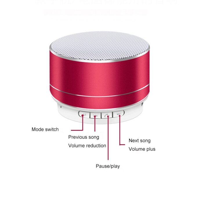 Mini Metal Bluetooth Speaker, 3W, TF Card, Five Colours - Image 3