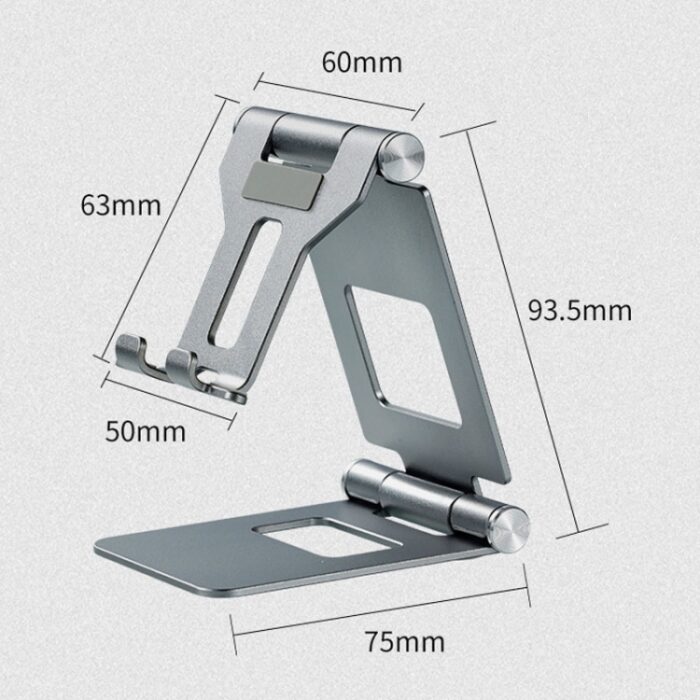 Z10A Aluminium Folding Desktop Phone and Tablet Stand, Dual Hinge - Image 3