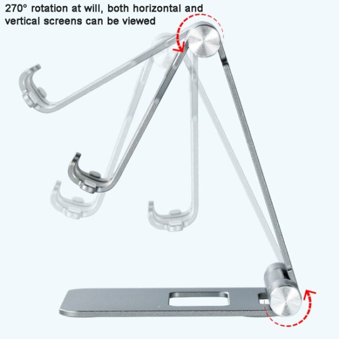 Z10A Aluminium Folding Desktop Phone and Tablet Stand, Dual Hinge - Image 4