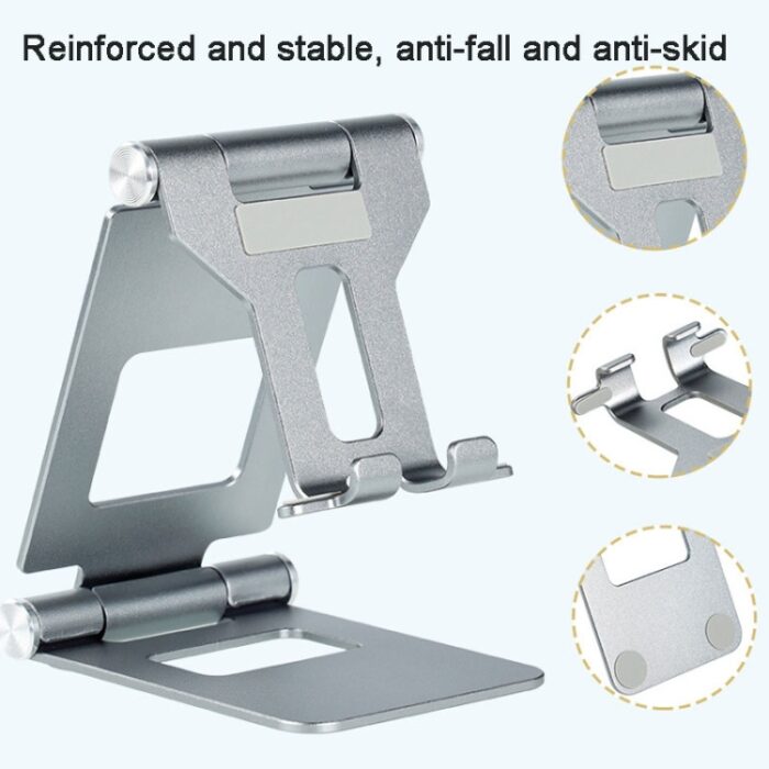 Z10A Aluminium Folding Desktop Phone and Tablet Stand, Dual Hinge - Image 5