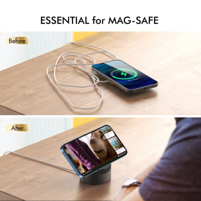 AhaStyle MagSafe Charger Stand for iPhone, Aluminium Base - Image 8