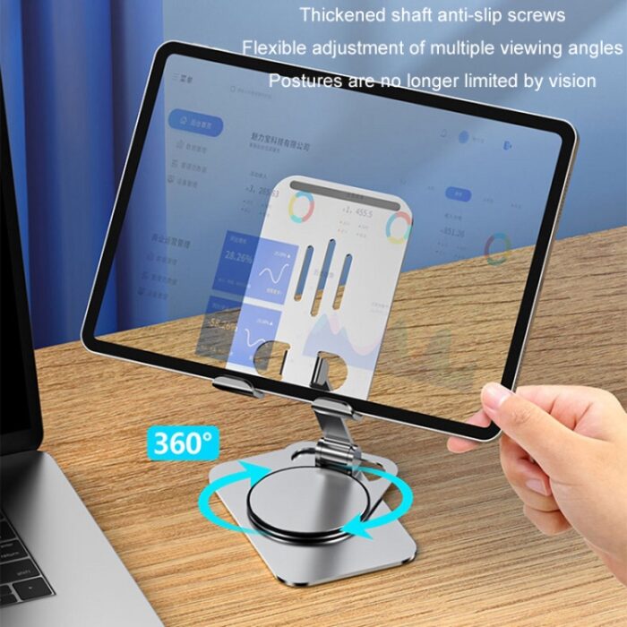 360-Degree Rotating Foldable Metal Phone Holder, 5 kg Load - Image 11
