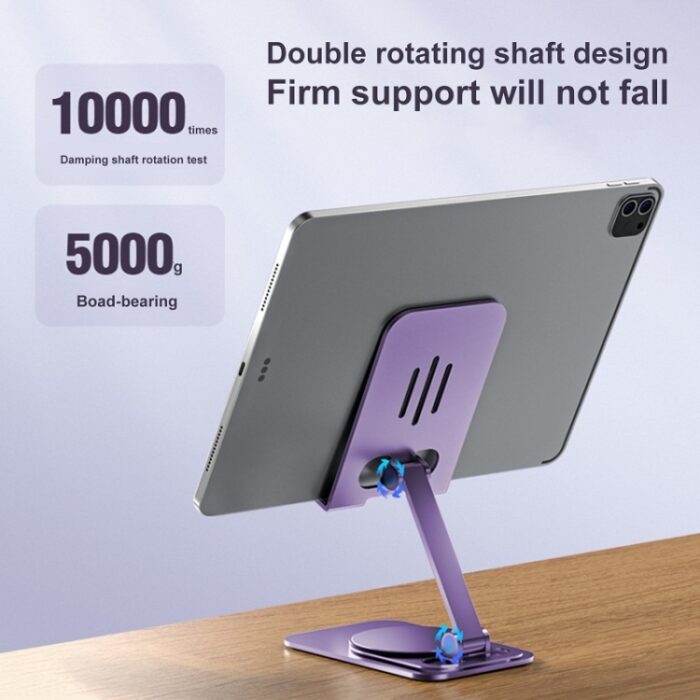 360-Degree Rotating Foldable Metal Phone Holder, 5 kg Load - Image 5