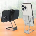 Back-Clip Double Ring Magnetic Folding Phone Stand - Image 2