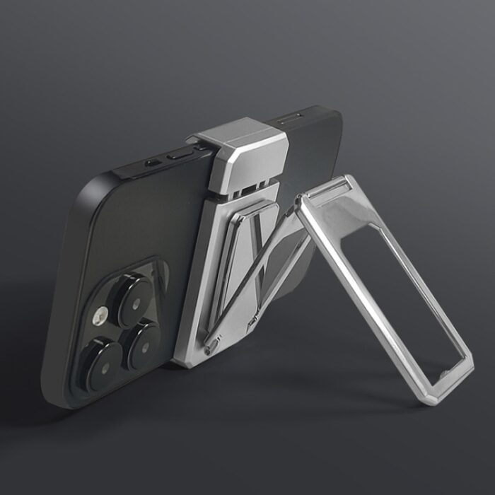 Back-Clip Double Ring Magnetic Folding Phone Stand - Image 11