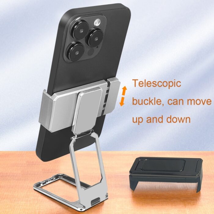 Back-Clip Double Ring Magnetic Folding Phone Stand - Image 5