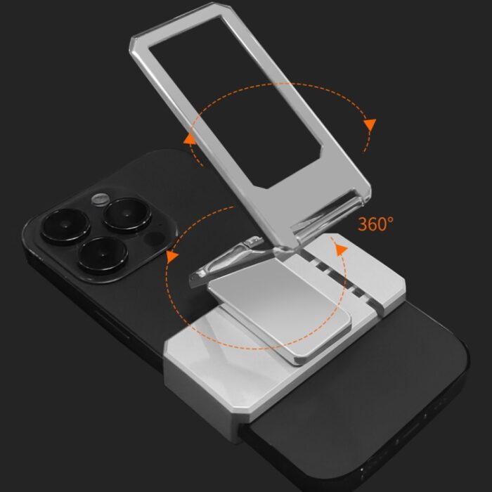 Back-Clip Double Ring Magnetic Folding Phone Stand - Image 7