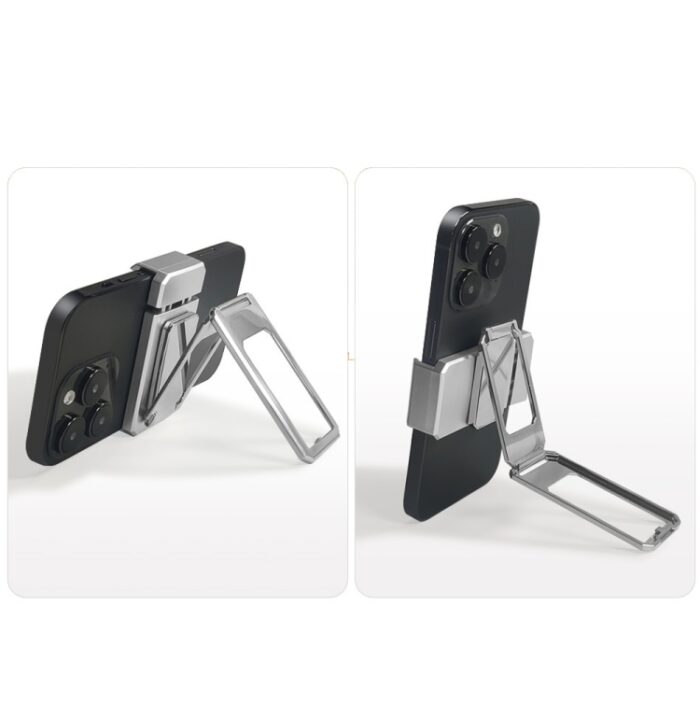 Back-Clip Double Ring Magnetic Folding Phone Stand - Image 10