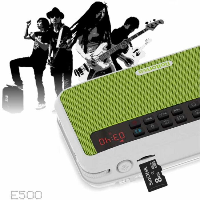 Rolton E500 Portable Bluetooth Speaker with FM Radio and Microphone - Image 9