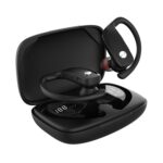 T16 / T17 Ear-Hook Wireless Earbuds, Dual Battery LED Display