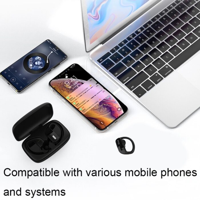 T16 / T17 Ear-Hook Wireless Earbuds, Dual Battery LED Display - Image 11