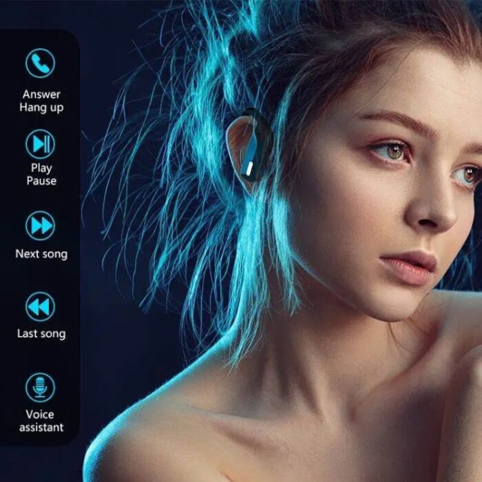 T16 / T17 Ear-Hook Wireless Earbuds, Dual Battery LED Display - Image 12