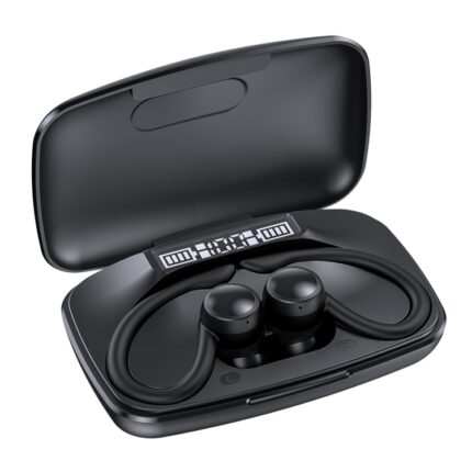 Ear Hook Wireless Earbuds Bluetooth 5.3 with LED Display & Power Bank Case