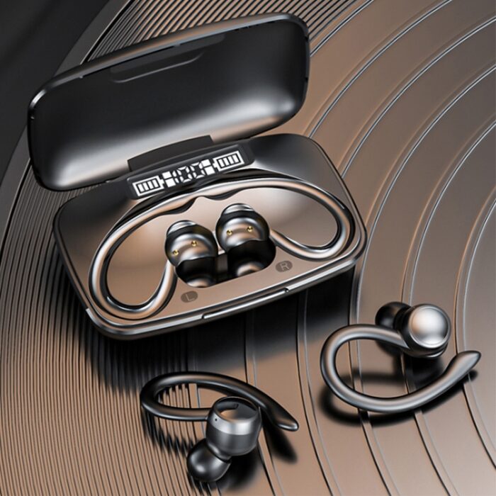Ear Hook Wireless Earbuds Bluetooth 5.3 with LED Display & Power Bank Case - Image 2