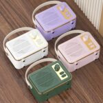 Mini Retro HiFi Bluetooth Speaker with Leather Handle and Volume Knob - Image 2