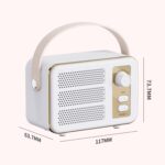 Mini Retro HiFi Bluetooth Speaker with Leather Handle and Volume Knob - Image 3