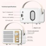 Mini Retro HiFi Bluetooth Speaker with Leather Handle and Volume Knob - Image 4