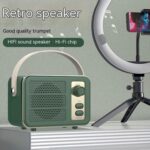Mini Retro HiFi Bluetooth Speaker with Leather Handle and Volume Knob - Image 5